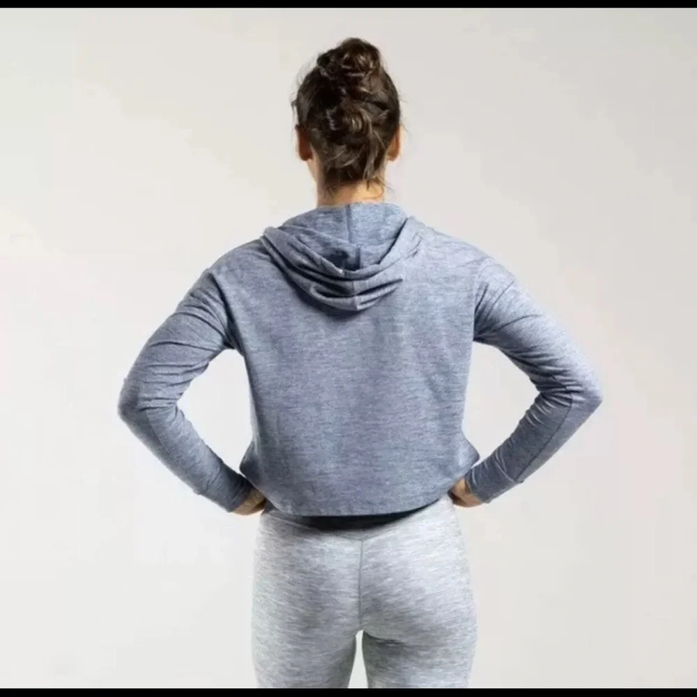 Nike Gray Cropped Relaxed Hoodie